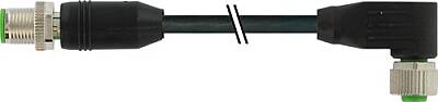 7000-40541-6431400 M12 male 0° / M12 female 90° A-cod. shielded PUR 5x0.34 shielded bk UL/CSA+drag ch. 14m - 1
