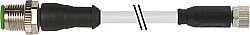 7000-40581-2310015 M12 male 0° / M8 female 0° A-cod. PUR 4x0.25 gy UL/CSA+drag ch. 0.15m
