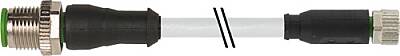 7000-40581-2310600 M12 male 0° / M8 female 0° A-cod. PUR 4x0.25 gy UL/CSA+drag ch. 6m - 1