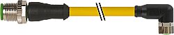 7000-40621-0310140 M12 male 0° / M8 female 90° A-cod. PUR 4x0.25 ye UL/CSA+drag 1.4m
