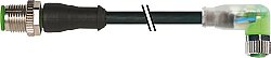 7000-40632-6340200 M12 male 0° / M8 female 90° A-cod. LED PUR 4x0.34 bk UL/CSA+drag ch. 2.0