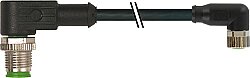 7000-40681-6100200 M12 male 90° / M8 female 90° A-cod. PVC 3x0.25 bk UL/CSA 2m