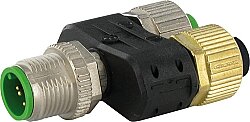 7000-42711-0000000 T-Coupler Slimline M12 male/ 2xM12 female shielded 5-pol. A-cod. for analog sensors