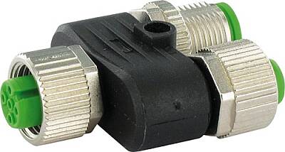 7000-42751-0000000 T-Coupler M12 female/ M12 female + M12 male A-cod. 5-pol. - 1