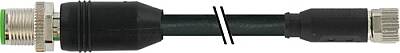 7000-43301-6400520 M12 male 0° / M8 female 0° A-cod. shielded PUR 3x0.34 shielded bk UL/CSA+drag ch. 5.2m - 1