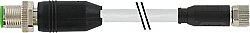 7000-43311-2410095 M12 male 0° / M8 female 0° A-cod. shielded PUR 4x0.34 shielded gy UL/ 0.95m