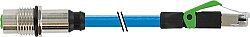 7000-44851-6770100 M12 fem. recept. D-cod. rear/RJ45 male 0° shielded PUR 1x4xAWG22 shielded bu UL/CSA+drag ch. 1m