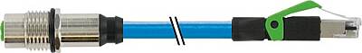 7000-44851-6770150 M12 fem. recept. D-cod. rear/RJ45 male 0° shielded PUR 1x4xAWG22 shielded bu UL/CSA+drag ch. 1.5m - 1