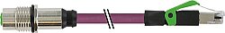 7000-44851-7980150 M12 fem. recept. D-cod. rear/RJ45 male 0° shielded PUR 1x4xAWG22 shielded vt UL/CSA+drag ch. 1.5m