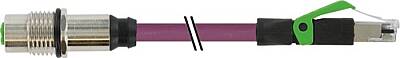 7000-44851-7980300 M12 fem. recept. D-cod. rear/RJ45 male 0° shielded PUR 1x4xAWG22 shielded vt UL/CSA+drag ch. 3m - 1