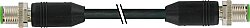 7000-47001-8050300 M12 male 0° / M12 male 0° Y-cod. shielded PUR AWG20/26 shielded bk UL/CSA+drag ch. 3m