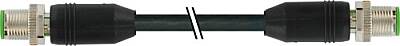 7000-47001-8051000 M12 male 0° / M12 male 0° Y-cod. shielded PUR AWG20/26 shielded bk UL/CSA+drag ch. 10m - 1
