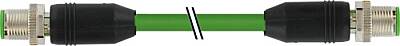 7000-47001-8310450 M12 male 0° / M12 male 0° Y-cod. shielded PUR AWG20/26 shielded gn UL/CSA+drag ch. 4.5m - 1