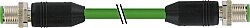 7000-47001-8310500 M12 male 0° / M12 male 0° Y-cod. shielded PUR AWG20/26 shielded gn UL/CSA+drag ch. 5m