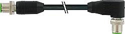 7000-47011-8050240 M12 male 0° / M12 male 90° Y-cod. shielded PUR AWG20/26 shielded bk UL/CSA+drag ch. 2.4m