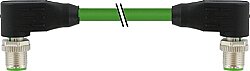 7000-47021-8311000 M12 male 90° / M12 male 90° Y-cod. shielded PUR AWG20/26 shielded gn UL/CSA+drag ch. 10m