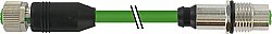 7000-47171-8310030 M12 fem. 0°/ M12 fem. recept. Y-cod. shielded rear PUR AWG20/26 shielded gn UL/CSA+drag ch. 0.3m