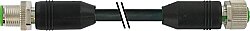 7000-48001-7221500 M12 male 0° / M12 female 0° A-cod. PUR 8x0.25 bk UL/CSA+drag ch. 15m