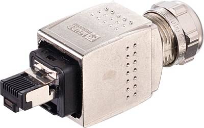 7000-74041-0000000 Push Pull RJ45 male 0° IDC 4-pol., 0,14 - 0,34mm², 4,5 - 11mm, shielded, CAT5 - 1
