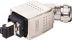 7000-74061-0000000 Push Pull RJ45 male 45° IDC 4-pol., 0,14 - 0,34mm², 6,5 - 9,5mm, shielded CAT5