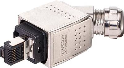 7000-74061-0000000 Push Pull RJ45 male 45° IDC 4-pol., 0,14 - 0,34mm², 6,5 - 9,5mm, shielded CAT5 - 1