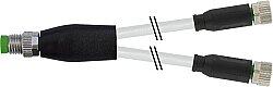 7000-87001-2100100 Y-Distributor M8 male / M8 female 0° A-cod. PVC 3x0.25 gy UL/CSA 1m