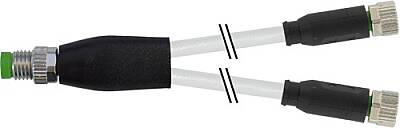 7000-87011-2100030 Y-Distributor M8 male / M8 female 0° A-cod. PVC 3x0.25 gy UL/CSA 0.3m - 1
