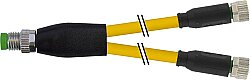 7000-87061-0110100 Y-Distributor M8 male / M8 female 0° A-cod. PVC 4x0.25 ye UL/CSA 1m