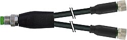 7000-87061-6110100 Y-Distributor M8 male / M8 female 0° A-cod. PVC 4x0.25 bk UL/CSA 1m
