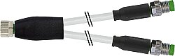 7000-87251-2100030 Y-Distributor M8 female / M8 male 0° A-cod. PVC 3x0.25 gy UL/CSA 0,3m