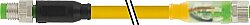 7000-88002-0301500 M8 male 0° / M8 female 0° A-cod. LED PUR 3x0.25 ye UL/CSA+drag ch. 15m