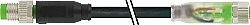 7000-88002-6300750 M8 male 0° / M8 female 0° A-cod. LED PUR 3x0.25 bk UL/CSA+drag ch. 7.5m