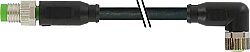 7000-88021-6100300 M8 male 0° / M8 female 90° A-cod. PVC 3x0.25 bk UL/CSA 3m