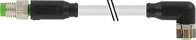 7000-88025-2300500 M8 male 0° / M8 female 90° A-cod. PUR 3x0.25 gy UL/CSA+drag ch. 5m - 1