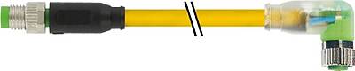 7000-88041-0300250 M8 male 0° / M8 female 90° A-cod. LED PUR 3x0.25 ye UL/CSA+drag ch. 2.5m - 1
