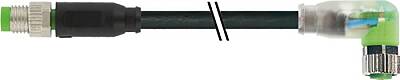 7000-88051-6310700 M8 male 0° / M8 female 90° A-cod. LED PUR 4x0.25 bk UL/CSA+drag ch. 7m - 1