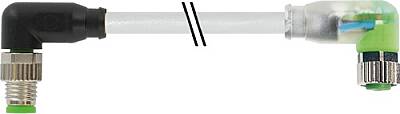 7000-88101-2300200 M8 male 90° / M8 female 90° A-cod. LED PUR 3x0.25 gy UL/CSA+drag ch. 2m - 1