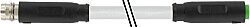 7000-88121-2100300 M8 male 0° / M8 female 0° A-cod. snap-in PVC 3x0.25 gy UL/CSA 3.0m