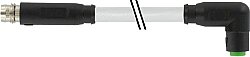 7000-88141-2100200 M8 male 0° / M8 female 90° A-cod. snap-in PVC 3x0.25 gy UL/CSA 2m