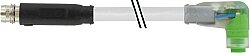 7000-88161-2300100 M8 male 0° / M8 female 90° A-cod. snap-in LED PUR 3x0.25 gy UL/CSA+drag ch. 1m