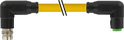7000-88201-0300200 M8 male 90° / M8 female 90° A-cod. snap-in PUR 3x0.25 ye UL/CSA+drag ch. 2m