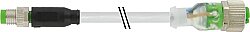 7000-88245-2500030 M8 male 0° / M12 female 0° A-cod. LED PUR 3x0.25 gy UL/CSA+robot+drag ch. 0.3m