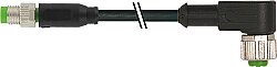 7000-88261-6500080 M8 male 0° / M12 female 90° A-cod. PUR 3x0.25 bk UL/CSA+robot+drag ch. 0.8m