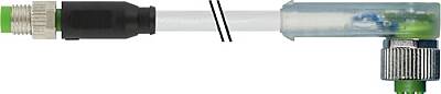 7000-88281-2500200 M8 male 0° / M12 female 90° A-cod. LED PUR 3x0.25 gy UL/CSA+robot+drag ch. 2m - 1