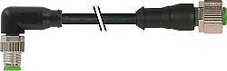 7000-88301-6100200 M8 male 90° / M12 female 0° A-cod. PVC 3x0.25 bk UL/CSA 2m