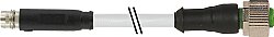 7000-88361-2100150 M8 male 0° snap-in / M12 female 0° A-cod. screw-in PVC 3x0.25 gy UL/CSA 1.5m