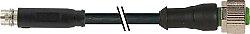 7000-88361-6500200 M8 male 0° snap-in / M12 female 0° A-cod. screw-in PUR 3x0.25 bk UL/CSA+robot+drag ch. 2m