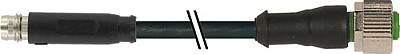 7000-88361-6500200 M8 male 0° snap-in / M12 female 0° A-cod. screw-in PUR 3x0.25 bk UL/CSA+robot+drag ch. 2m - 1