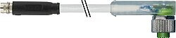 7000-88401-2500200 M8 male 0° snap-in/M12 fem. 90° A-cod.screw-in LED PUR 3x0.25 gy UL/CSA+robot+drag ch. 2m