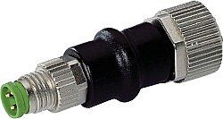 7000-88521-0000000 Adaptor M8 male / M12 female A-cod. 3-pol. / 3-pol., conf. 1,3,4